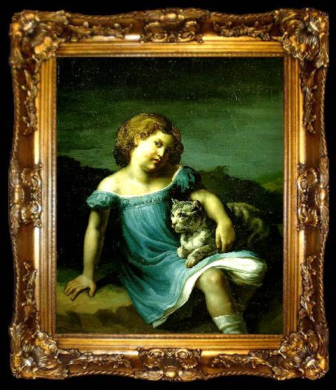 framed  Theodore   Gericault louise vernet enfant, ta009-2